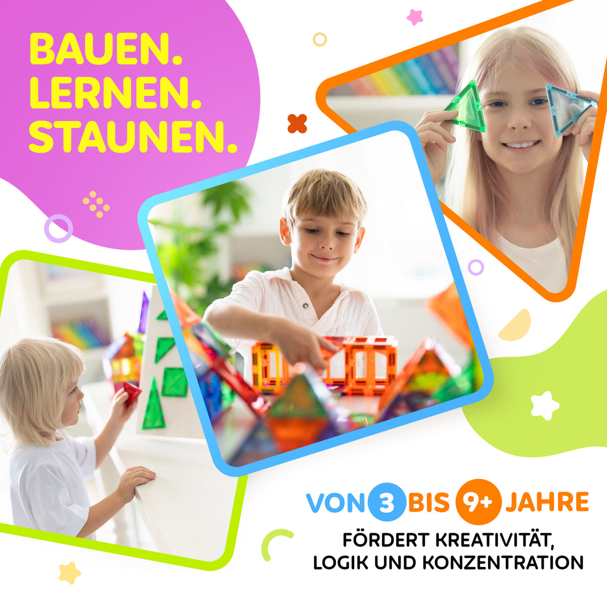 Magnetische Bausteine 120 Teile – Magneo PRO mit SafeCapsule Magneo - Magnetische Bausteine